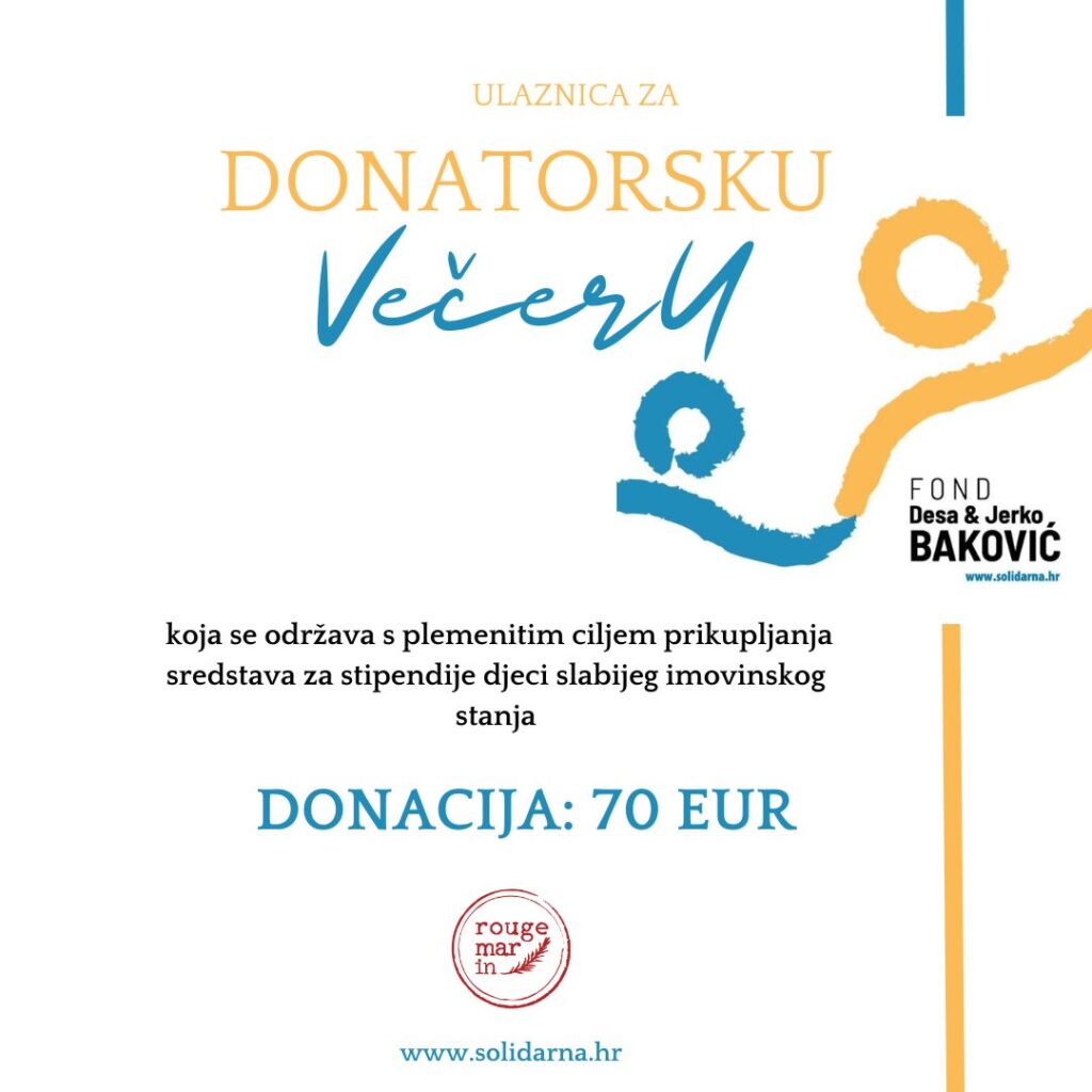 Donatorska večera Fonda Desa & Jerko Baković